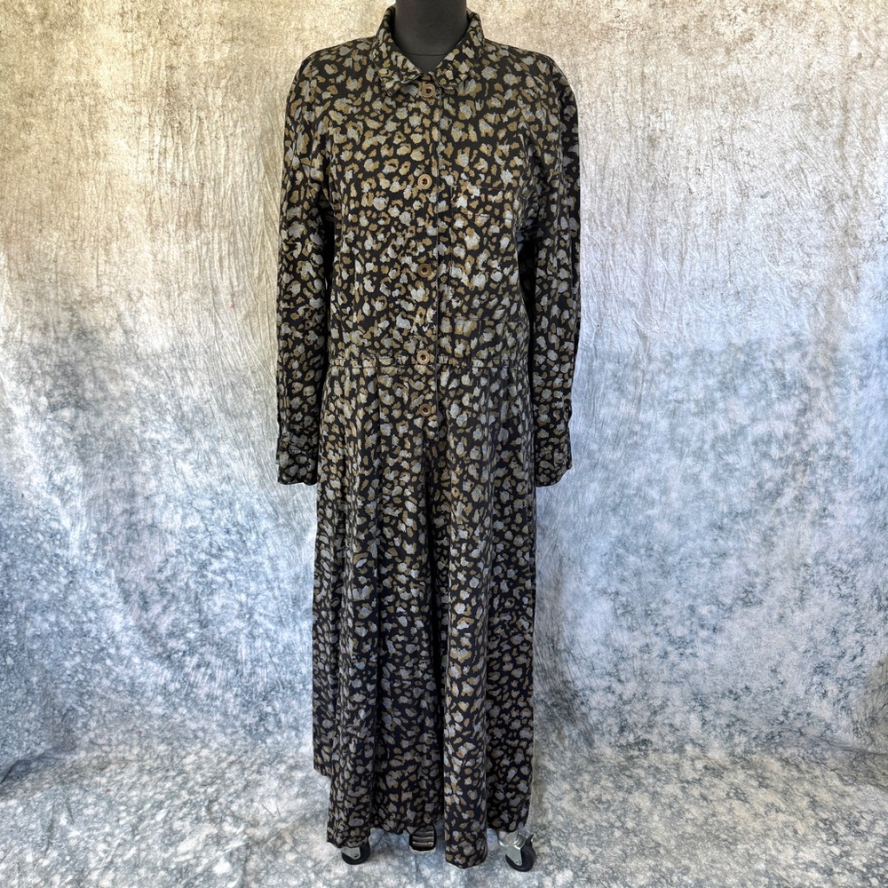 Vintage Gene Ewing Bis Metallic Leopard Dress